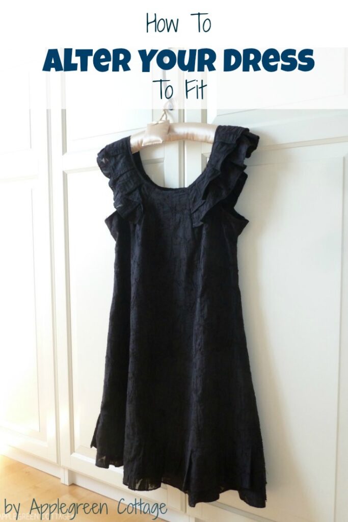 a black dress altered to fit