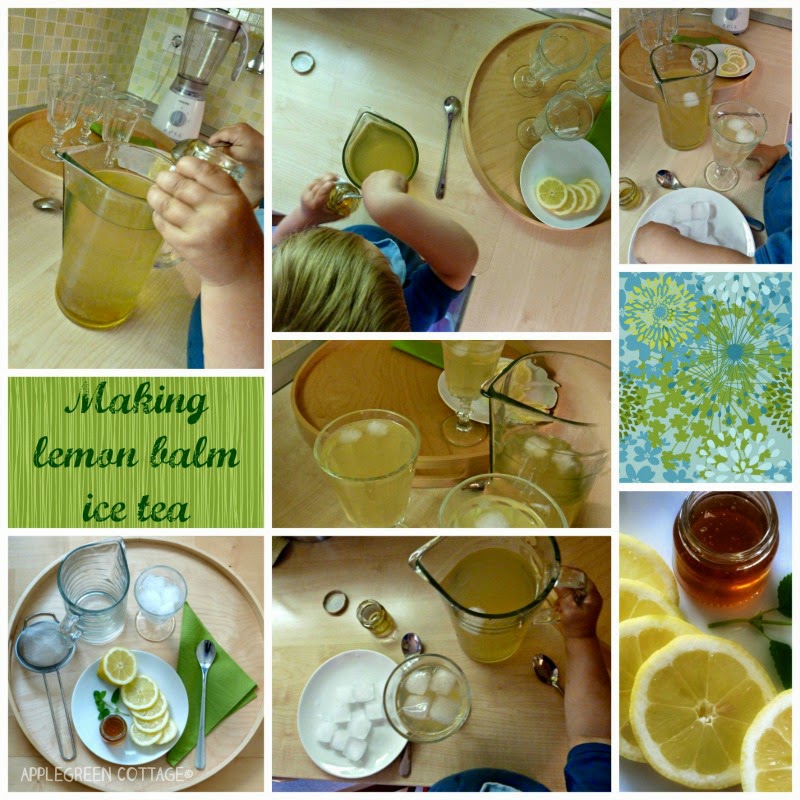 Making lemon balm ice tea