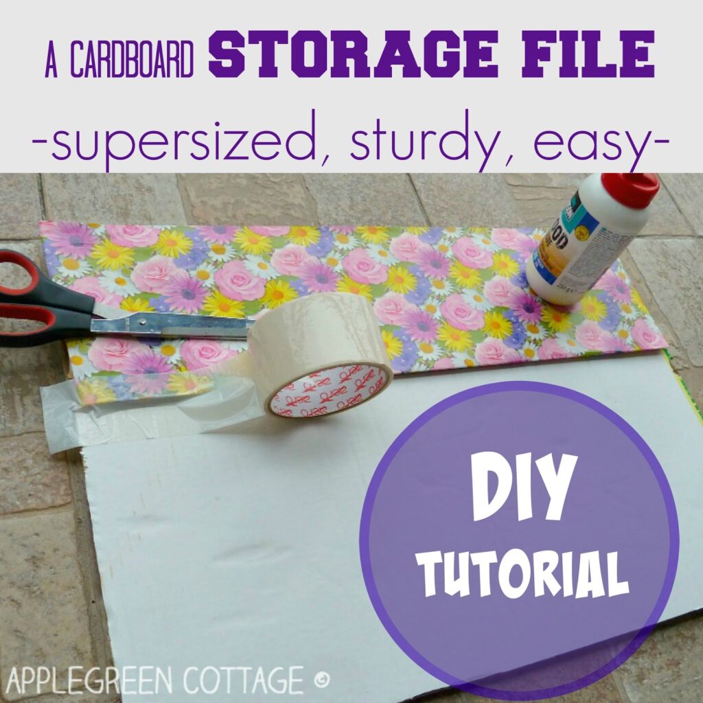 diy cardboard storage for flat files