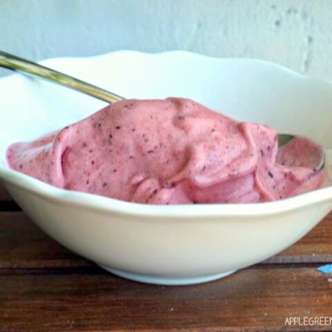 Homemade Blueberry Banana Ice Cream