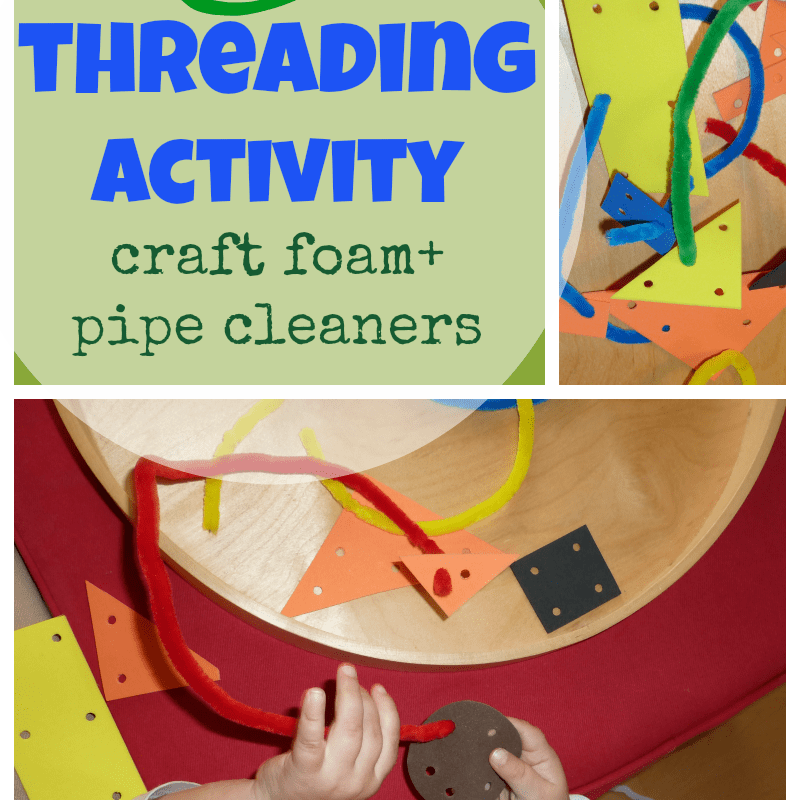 kids activities DIY  from craft foam and pipe cleaners