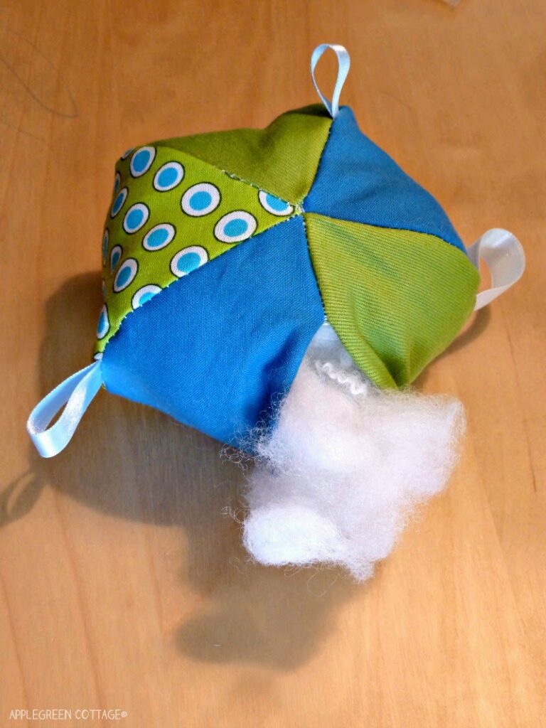 how to add stuffing to the soft ball baby toy