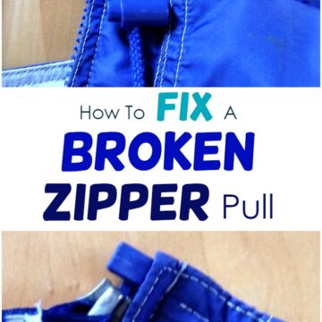 how to fix a broken zipper