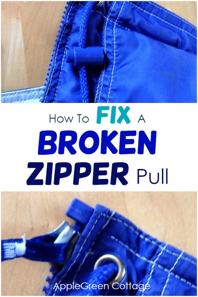 How to Fix A Broken Zipper Pull AppleGreen Cottage