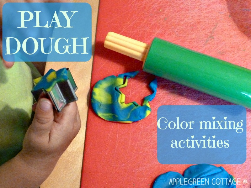 playdough cookies - color mixing activity