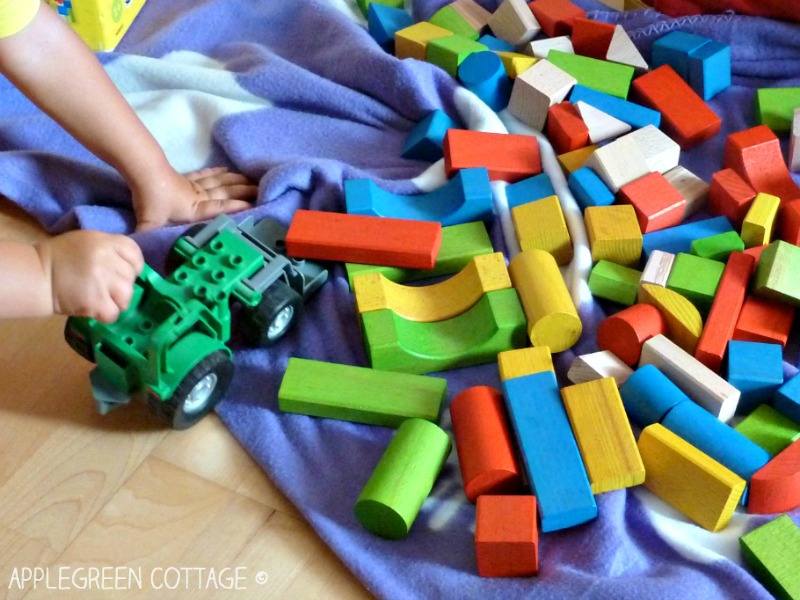 wooden bricks play