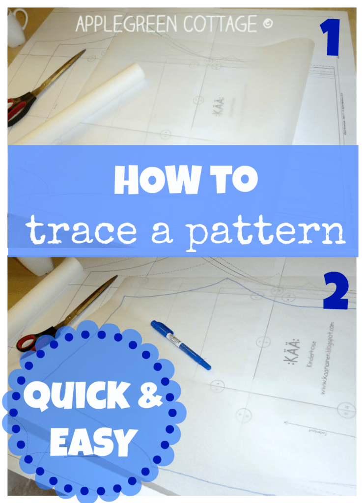 how to trace a sewing pattern