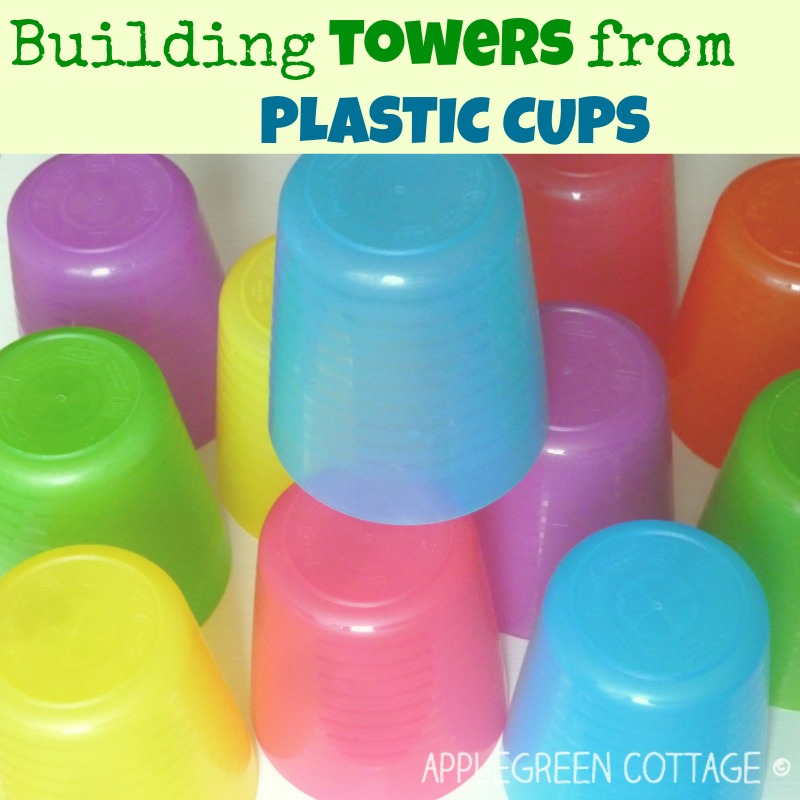 plastic cup tower