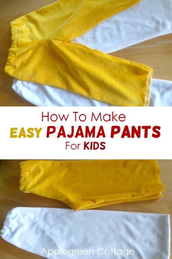 pantalones de pijama cosidos sin patrón