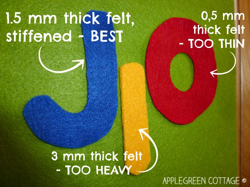 find the right felt for felt letters