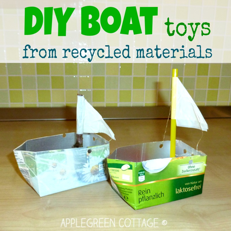 How to make BOATS for kids - from repurposed materials - AppleGreen Cottage