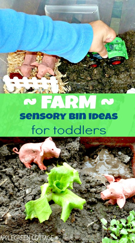 Farm life - sensory activities and imaginative play for toddlers. Have a look to get an inspiration - and to see where our two clay pigs ended up! 