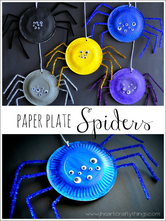 paper plate spider kids crafts
