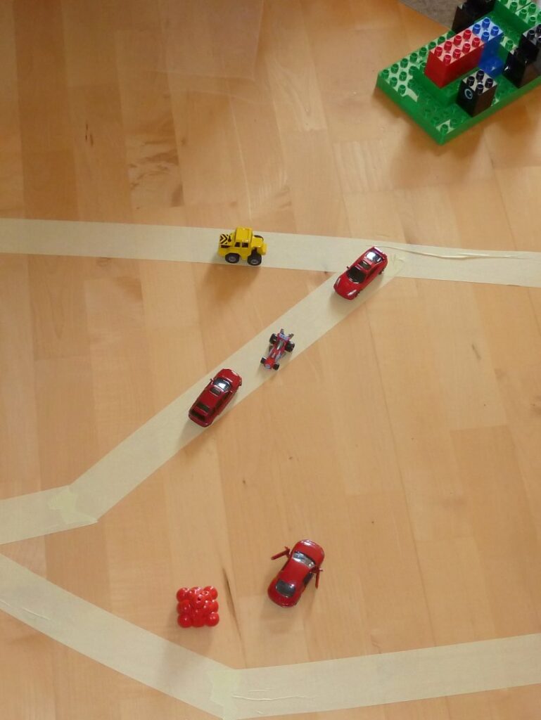 masking tape road for kids