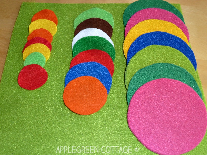 felt pieces for diy coasters