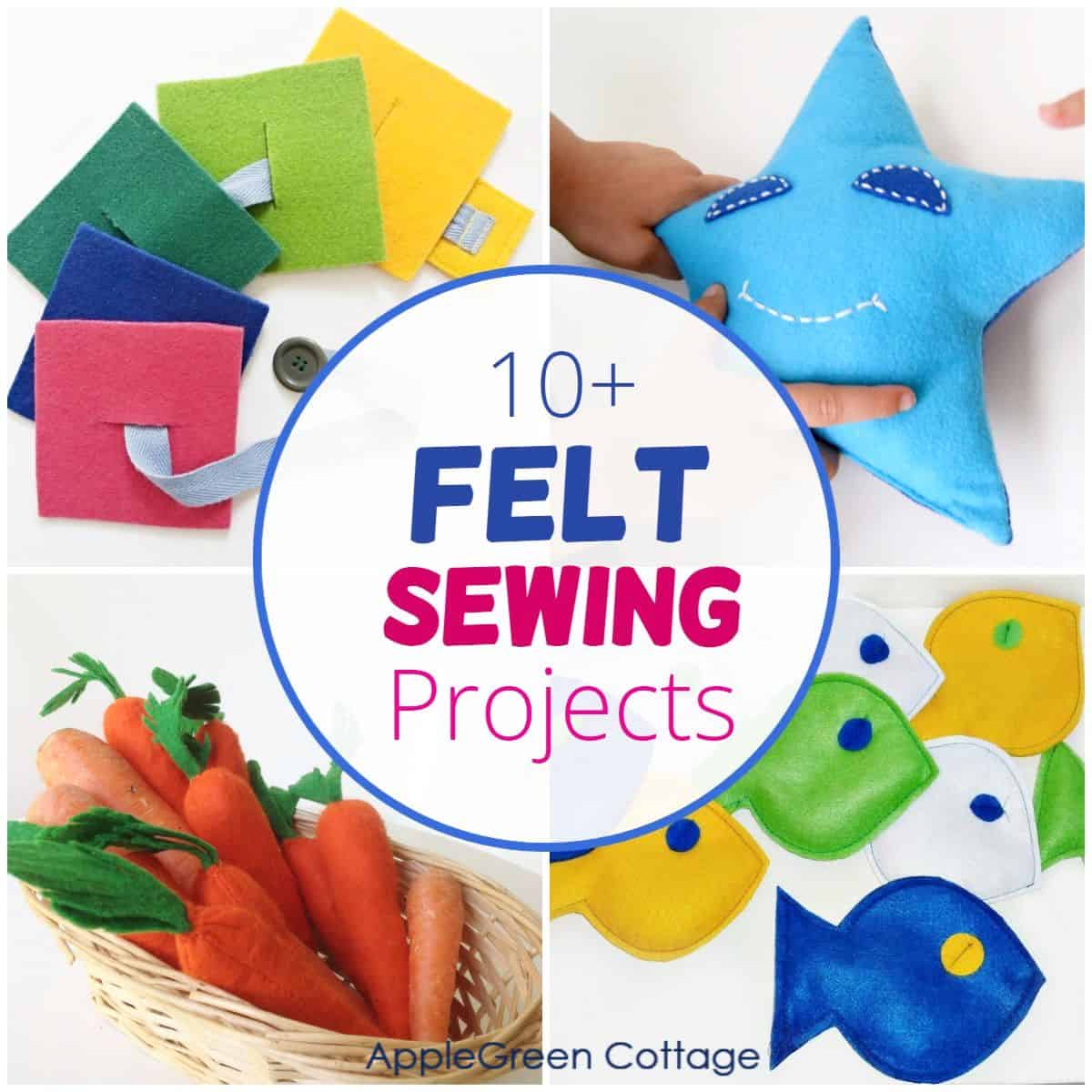 10+ Adorable And Free Felt Sewing Projects - AppleGreen Cottage