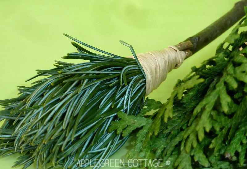 finished diy natural paintbrush from nature materials