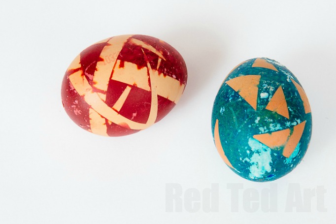 food dye colored easter eggs