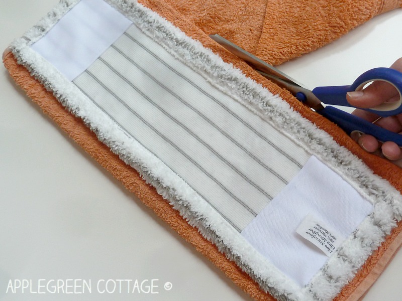 cut fabric for diy mop pad