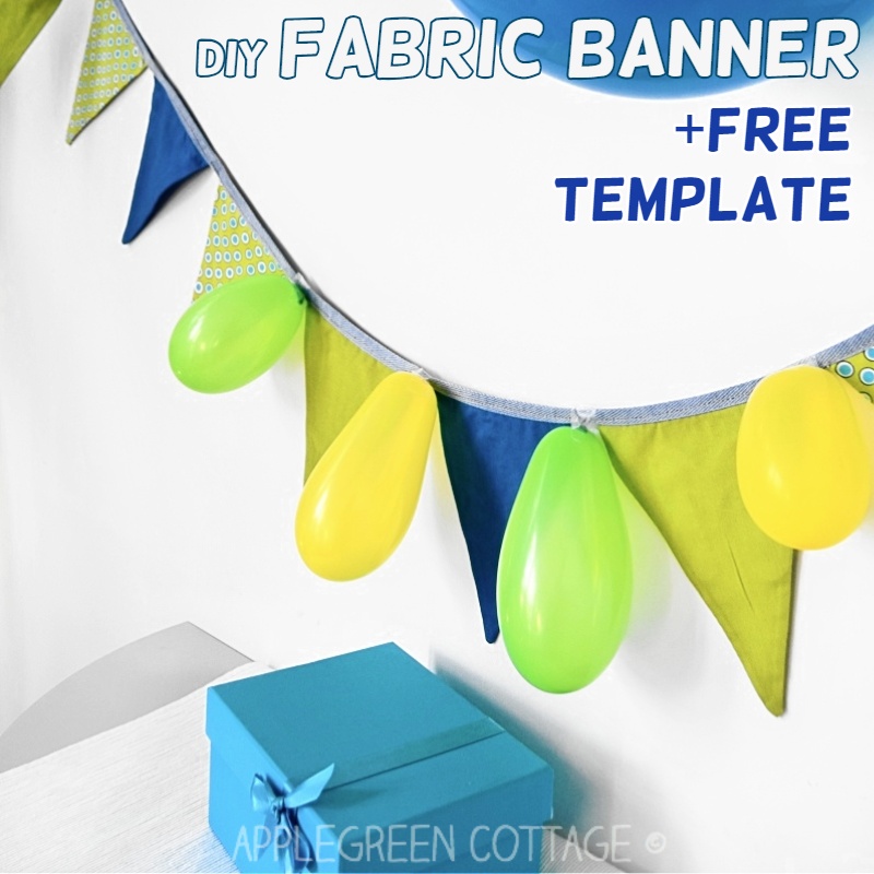 How to make fabric Pennant Banner DIY 