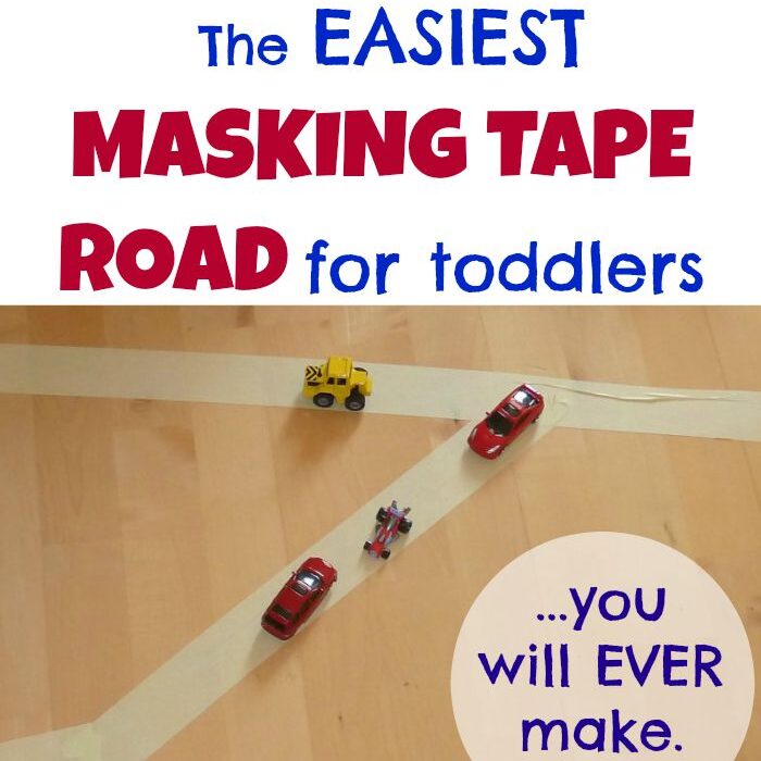 The Easiest Masking Tape Road For Kids - AppleGreen Cottage