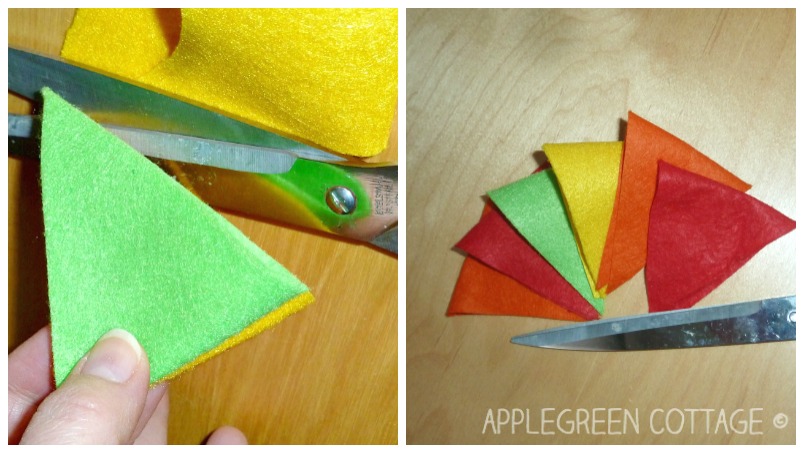 How to make an easy no-sew felt bunting. A great family crafting activity and a DIY decoration, perfect for a birthday or a back-to-school celebration.