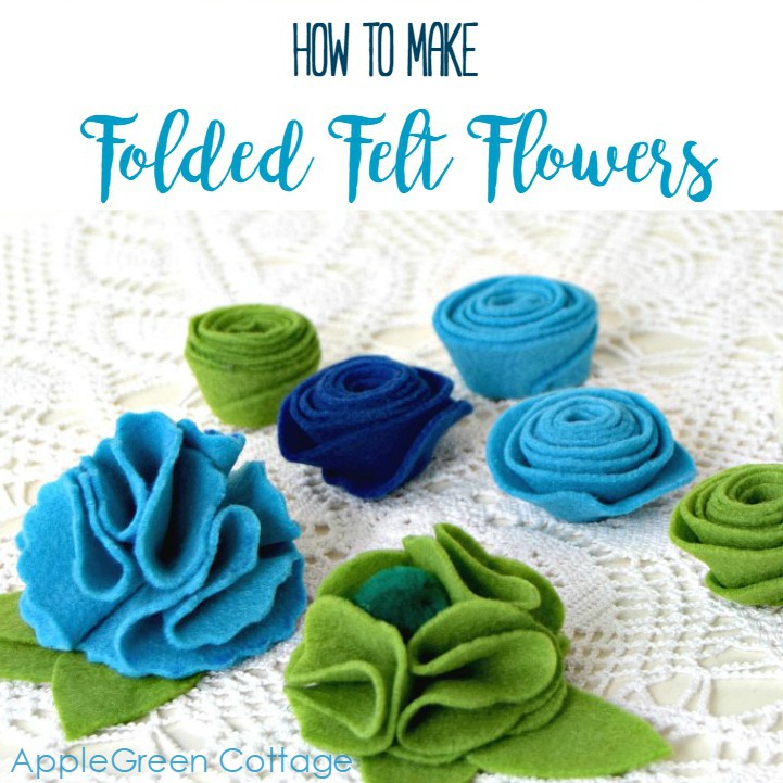 how to make folded felt flowers