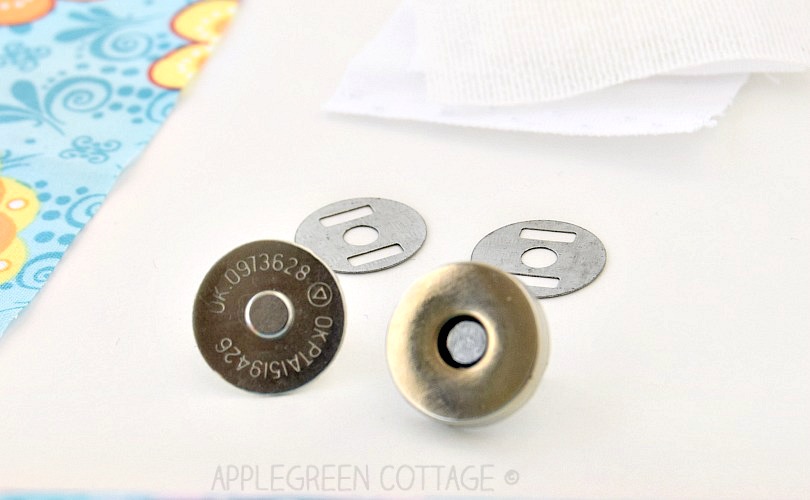 Attach snap fasteners to your bag or other sewing project