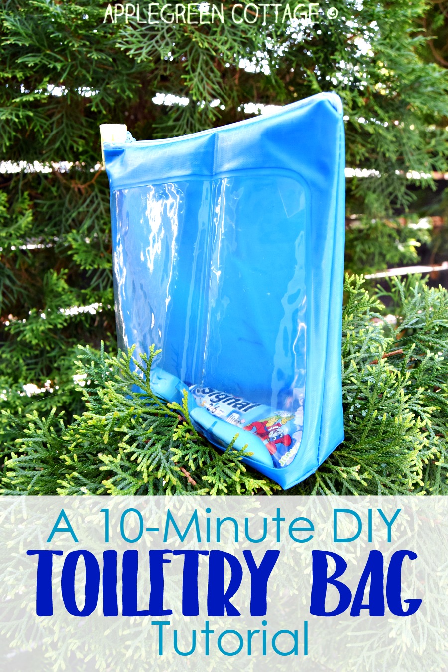 How to Make a No Sew Clear Vinyl Bag