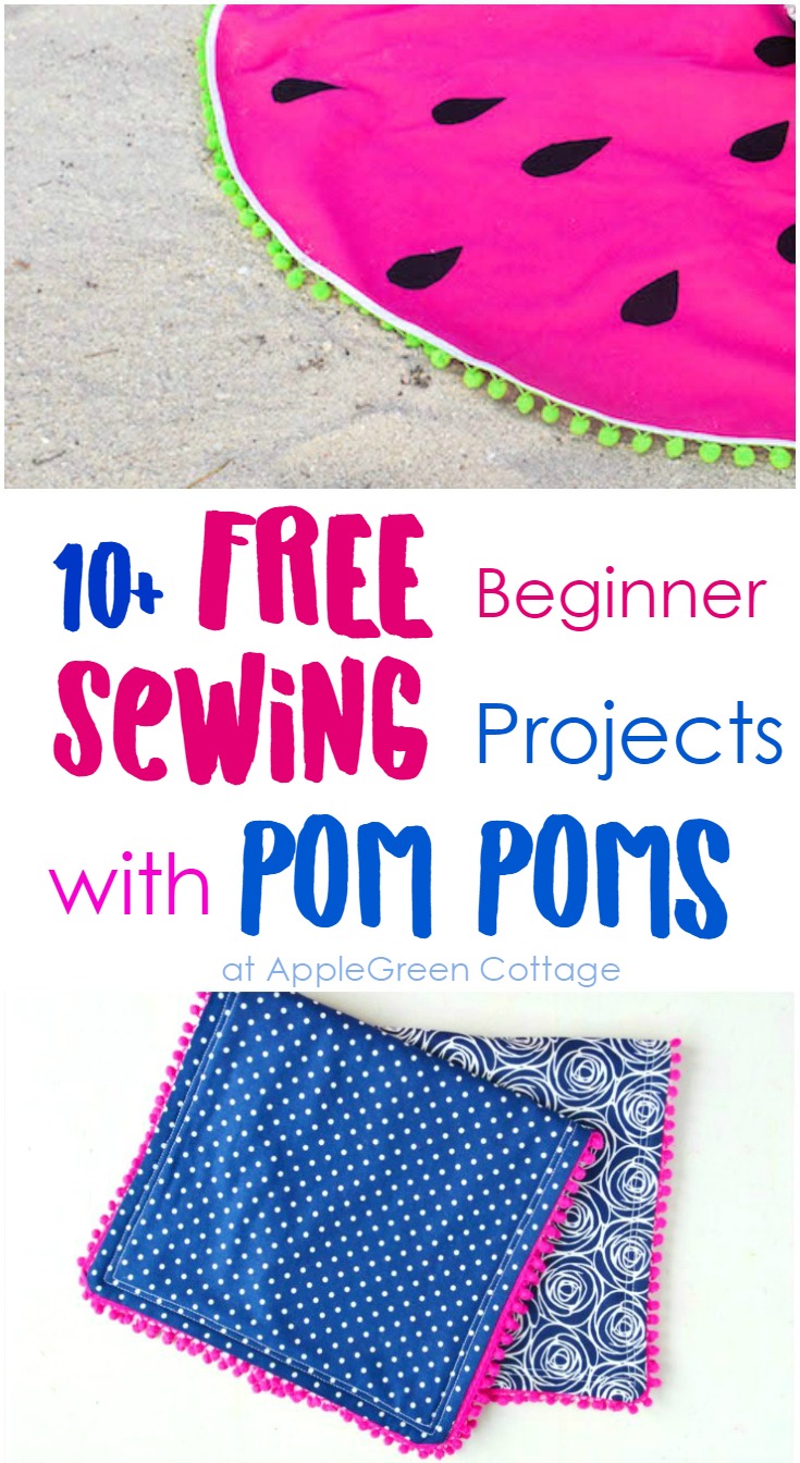 10+ FREE Pom Pom Sewing - AppleGreen