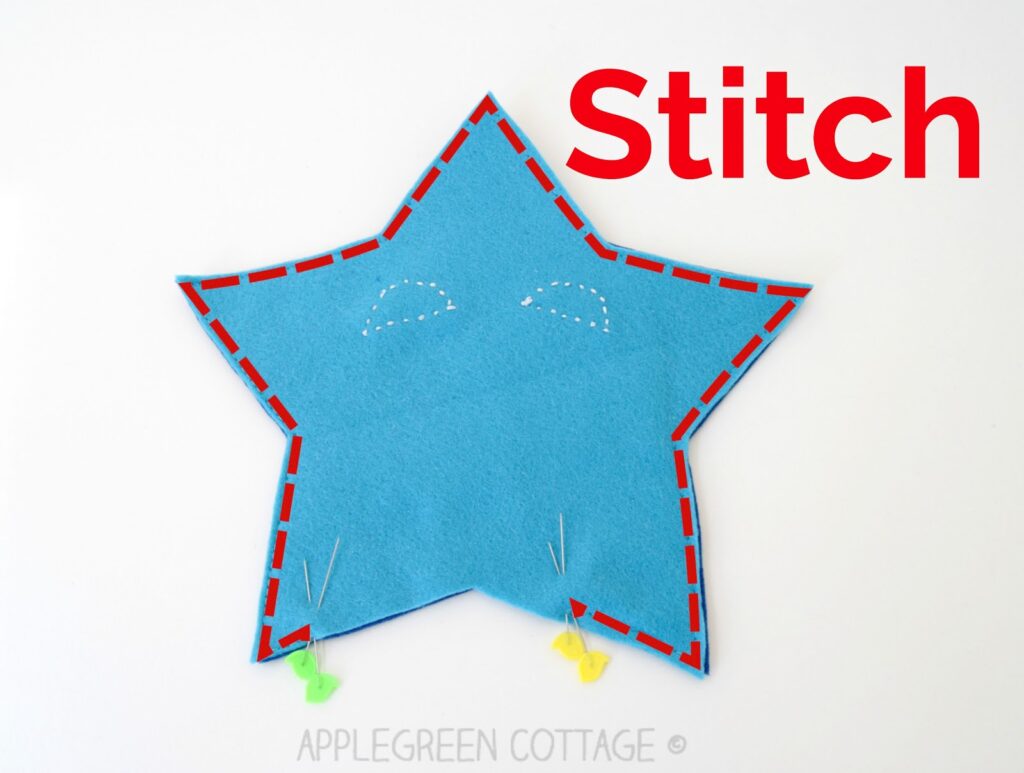 Star Printable Pattern - How To Make A Star Plushie - AppleGreen Cottage