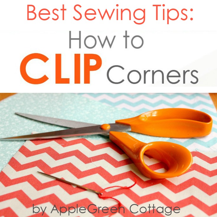 easy sewing tips - how to clip corners