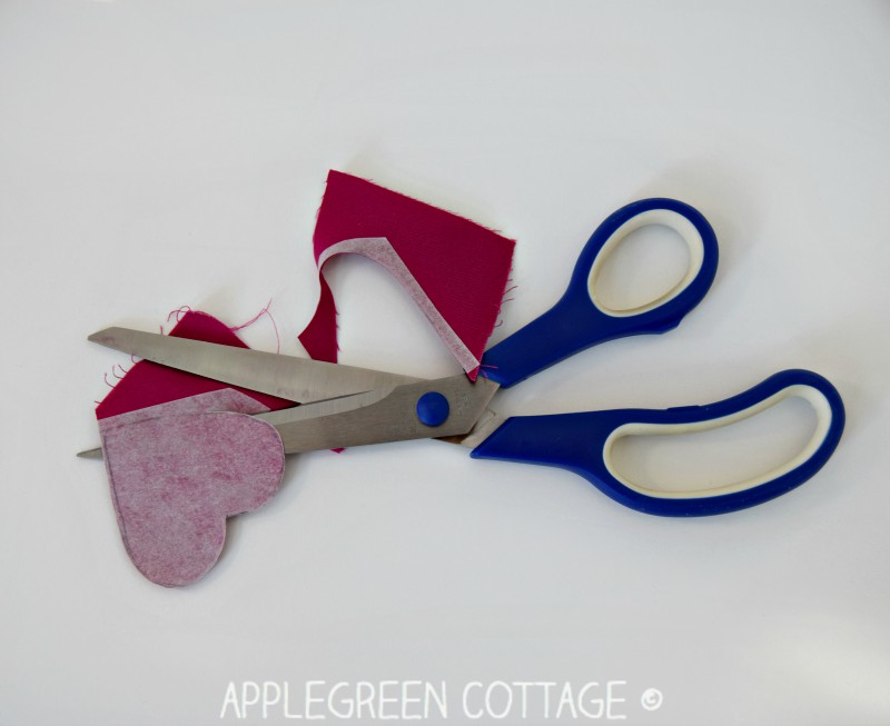 scissors cutting a diy applique