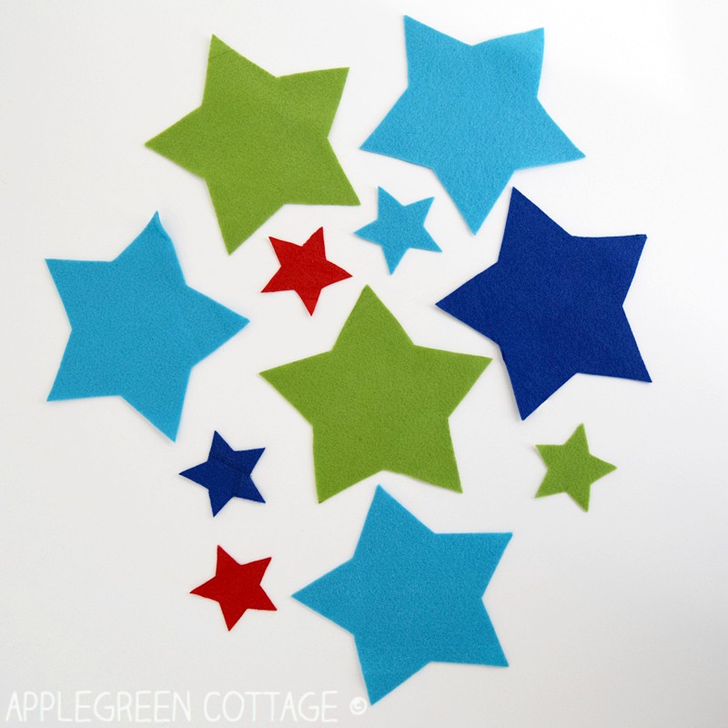 felt stars cut out