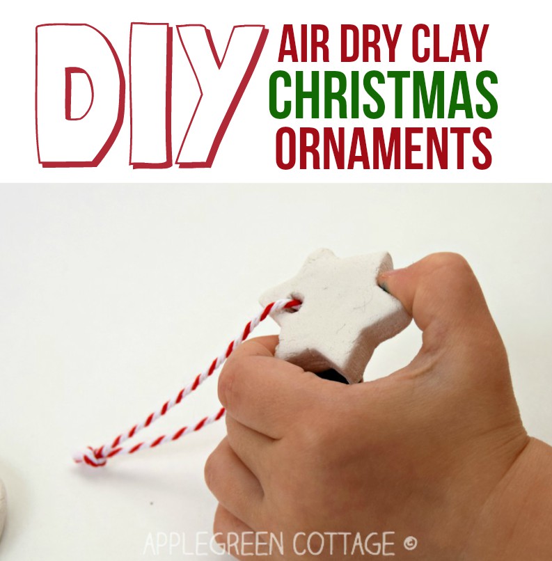 christmas card decorations with air dry clay