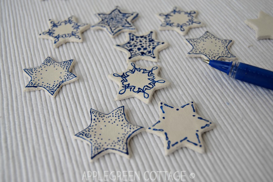 air dry clay christmas card decorations