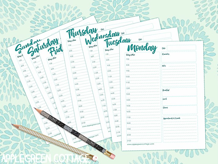 daily planner printable