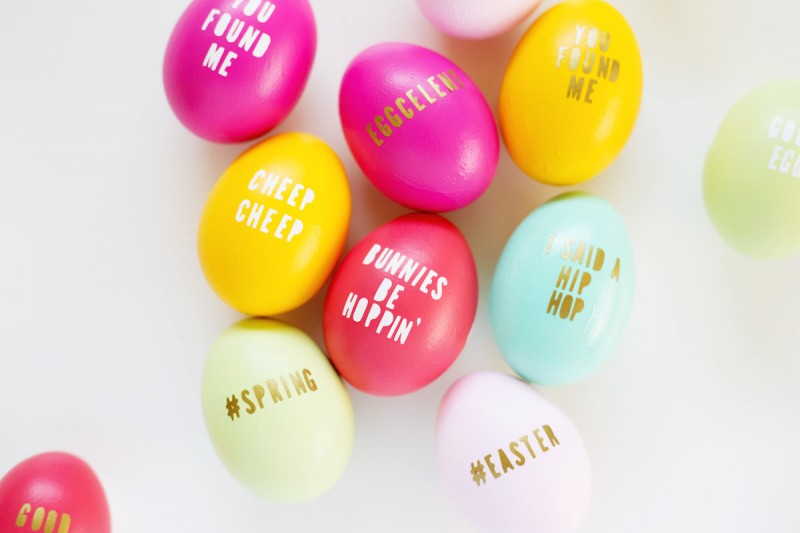 diy stamped easter eggs