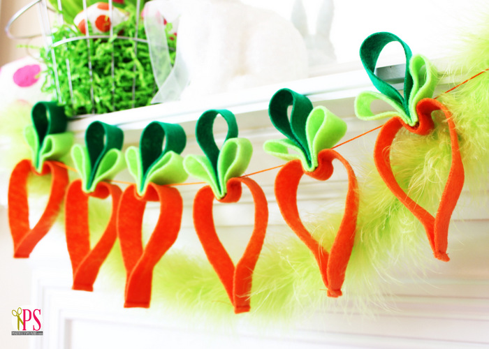 diy carrot garland