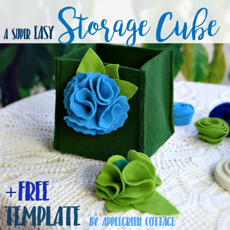 felt storage box tutorial