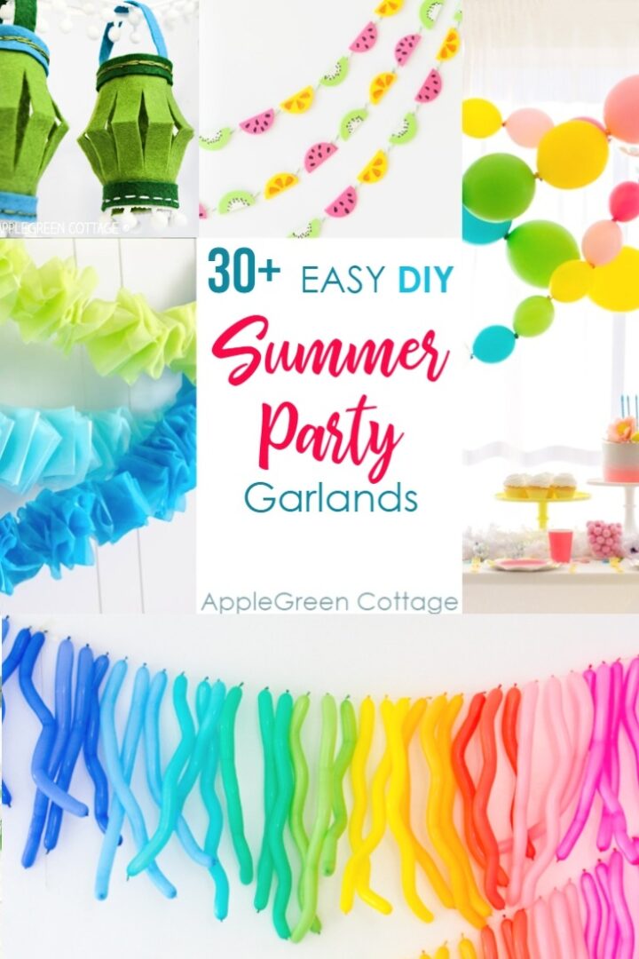 30+ diy Party Decorations - Garlands - AppleGreen Cottage