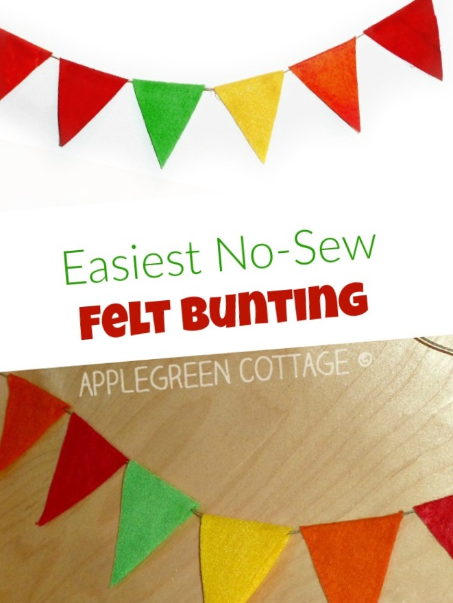 How To Make An Easy Felt Bunting (No-Sew)