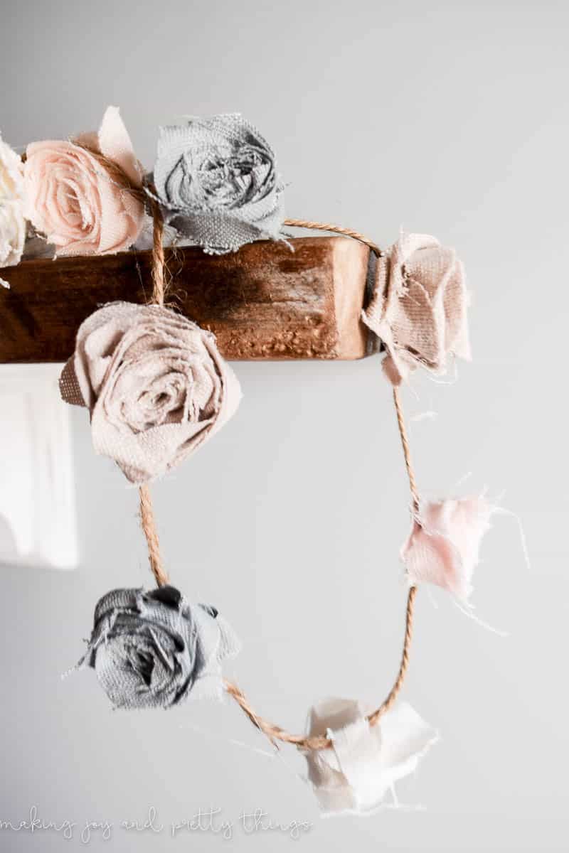 diy fabric floral garland