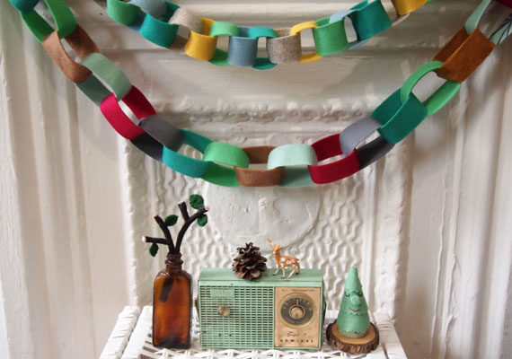 diy felt chain garland