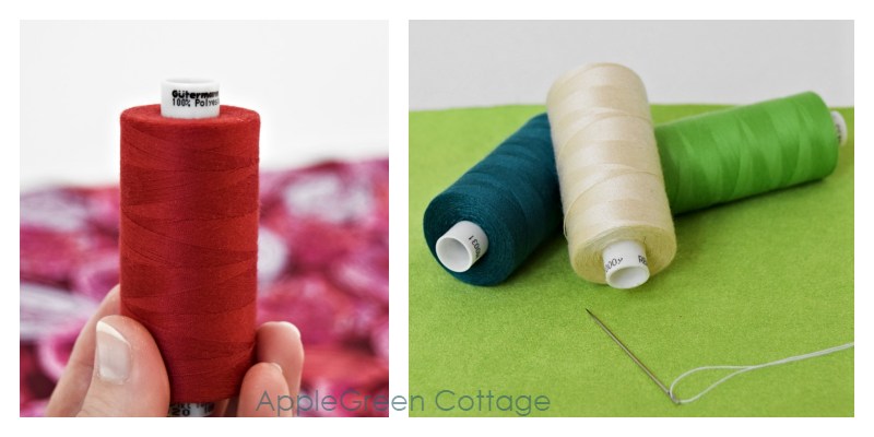 gutermann and Coats Clarks thread in various colors used for quilting