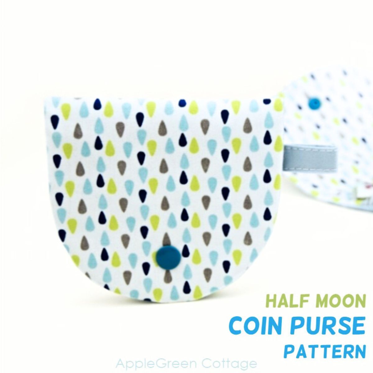 coin purse sewing pattern A finished fabric coin purse with a zipper pocket and a flap closure.