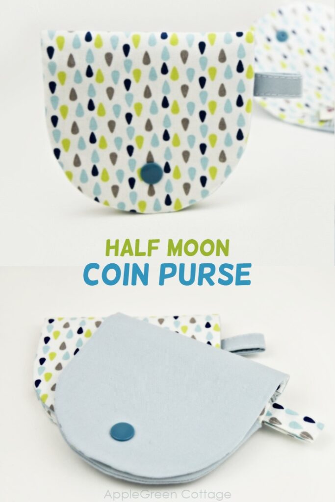 Half moon coin purse pattern to make the perfect everyday coin purse that will fit in any pocket! 