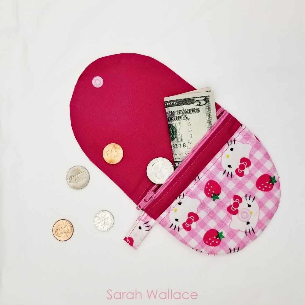 Half moon coin purse pattern