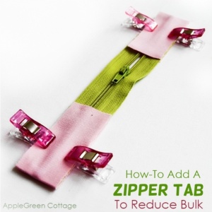 how to add zipper tabs