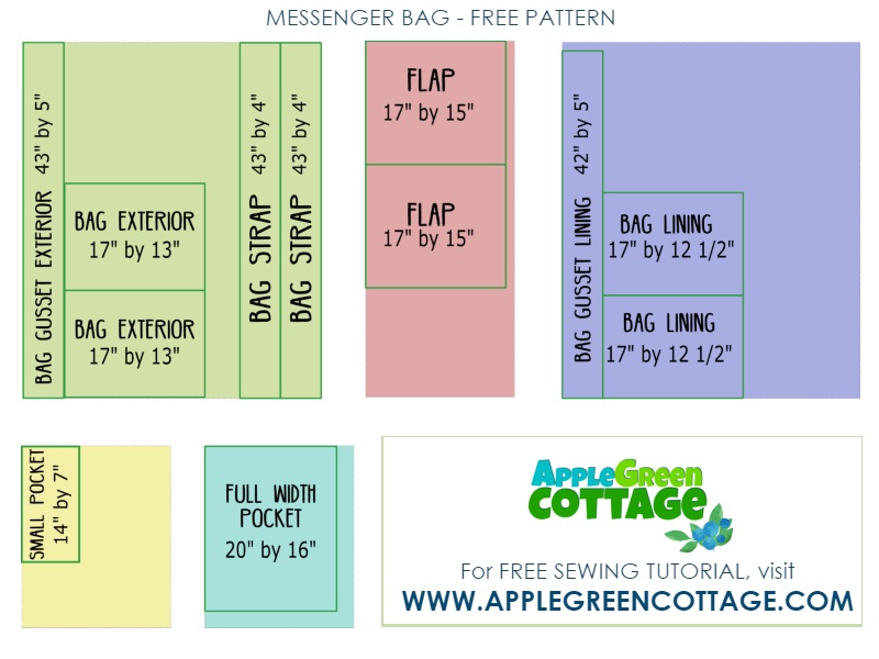 Large Messenger Bag Pattern - Sewing Tutorial